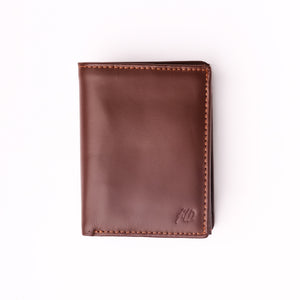 Compact Leather Wallet-brown