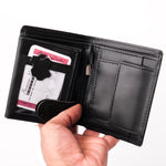Load image into Gallery viewer, Compact Leather Wallet-Black
