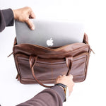 Load image into Gallery viewer, Everyday Companion Leather Laptop Bag-Tan
