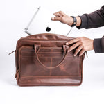 Load image into Gallery viewer, Everyday Companion Leather Laptop Bag-Tan
