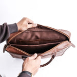 Load image into Gallery viewer, Everyday Companion Leather Laptop Bag-Tan
