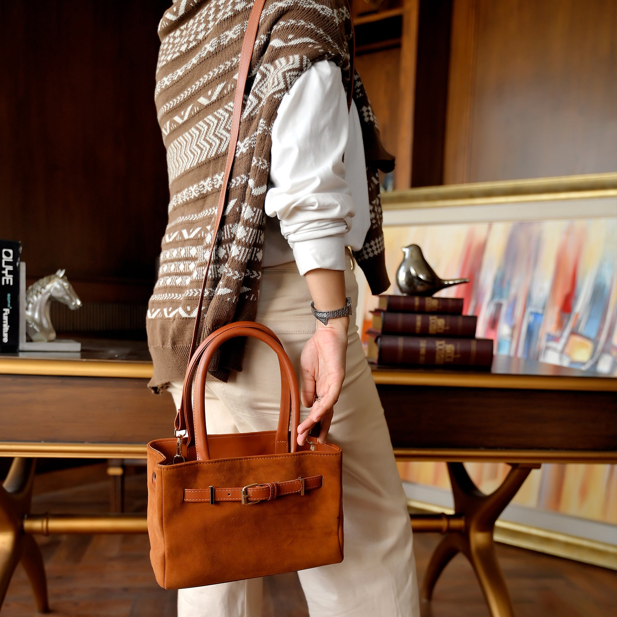Espresso Suede Bag