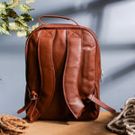 Load image into Gallery viewer, Trio Leather Backpack-DARK BROWN
