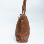 Load image into Gallery viewer, Handmade Woven  Original Leather Bag With Zipper-Tan Brown
