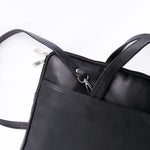 Load image into Gallery viewer, The Founder Ultra Slim Leather Laptop Bag-Black
