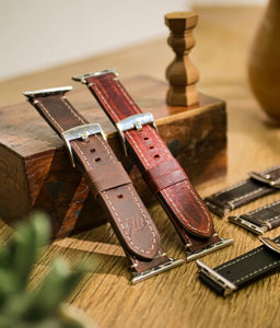 Handmade Leather Watch Strap For Apple