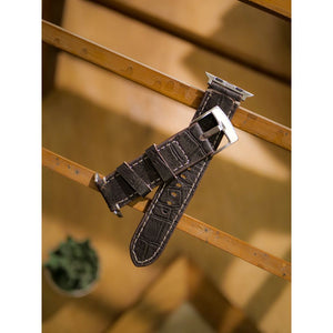 Handmade Leather Watch Strap For Apple-Croco Style