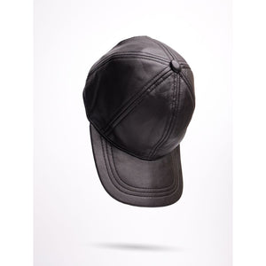 Pure Leather Cap With Adjustable Clip-Brown