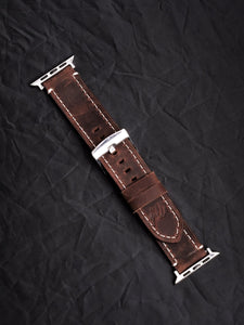 Handmade Leather Watch Strap For Apple