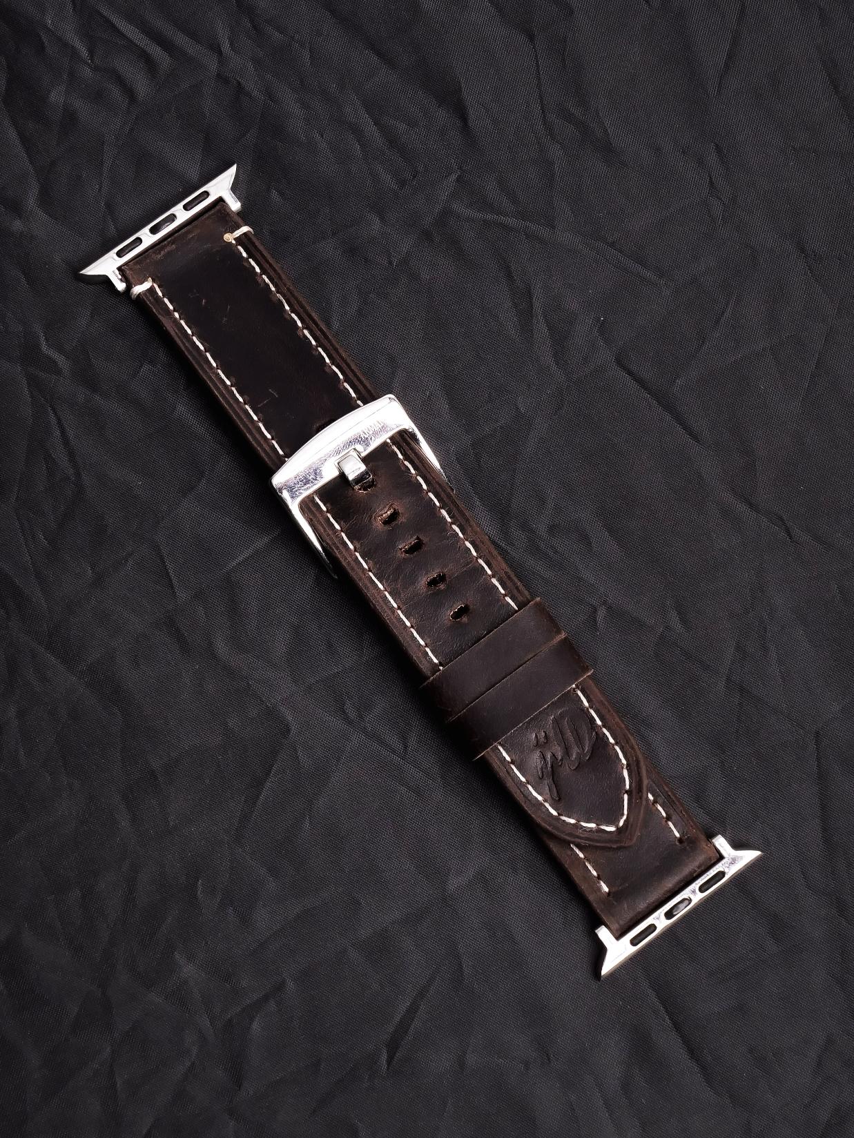Handmade Leather Watch Strap For Apple