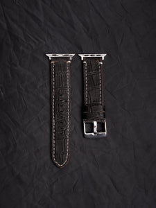 Handmade Leather Watch Strap For Apple-Croco Style