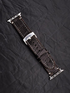 Handmade Leather Watch Strap For Apple-Croco Style