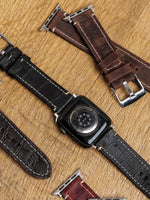 Load image into Gallery viewer, Handmade Leather Watch Strap For Apple-Croco Style
