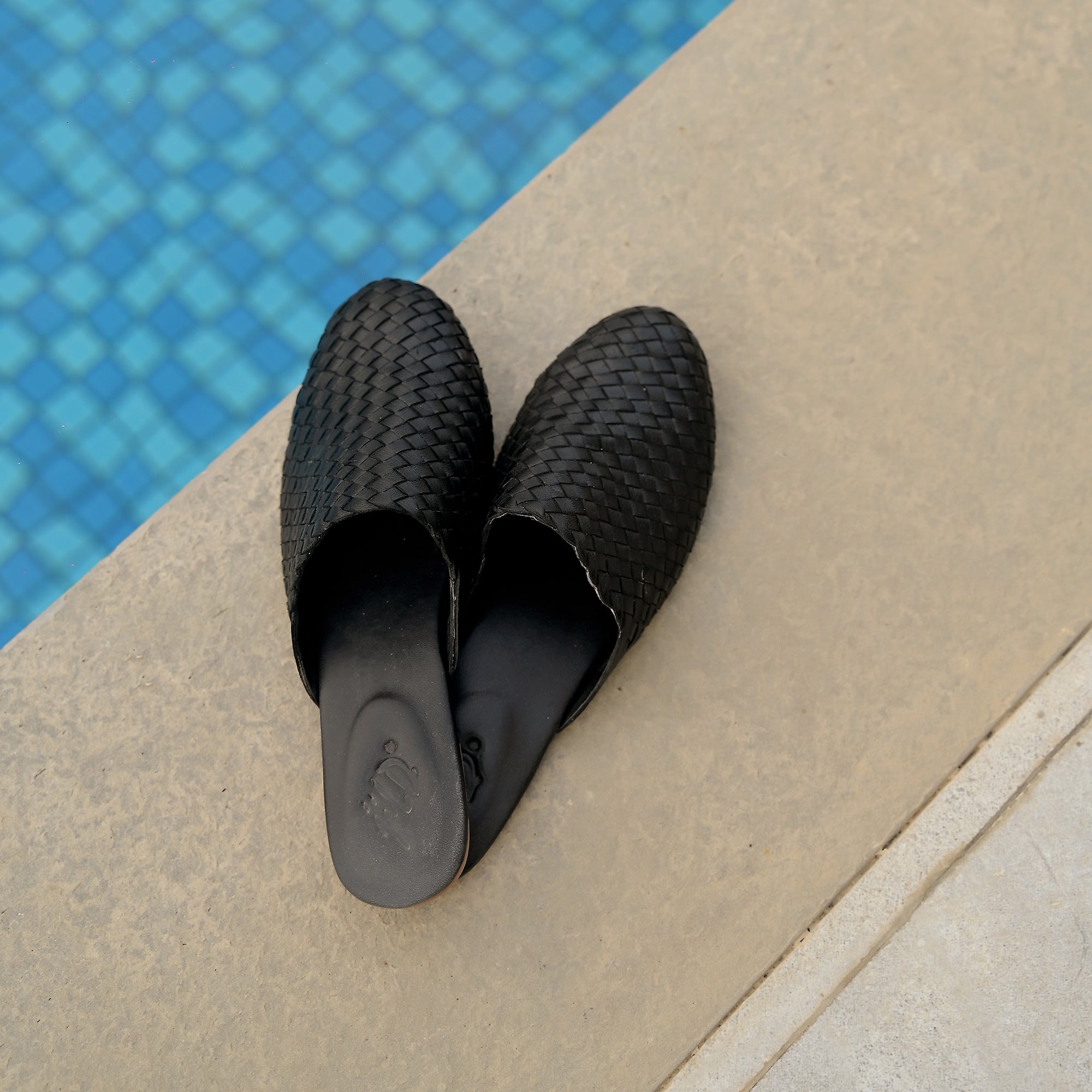 Tana-Womens Handwoven Leather Mules