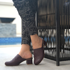 Tana Womens Handwoven Leather Heels