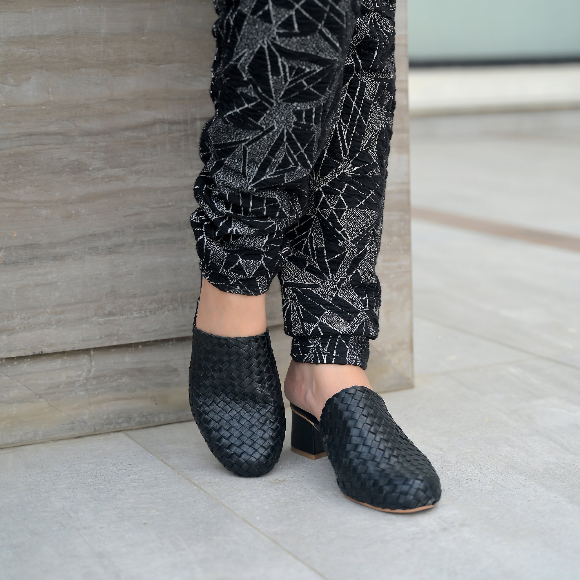 Tana Womens Handwoven Leather Heels