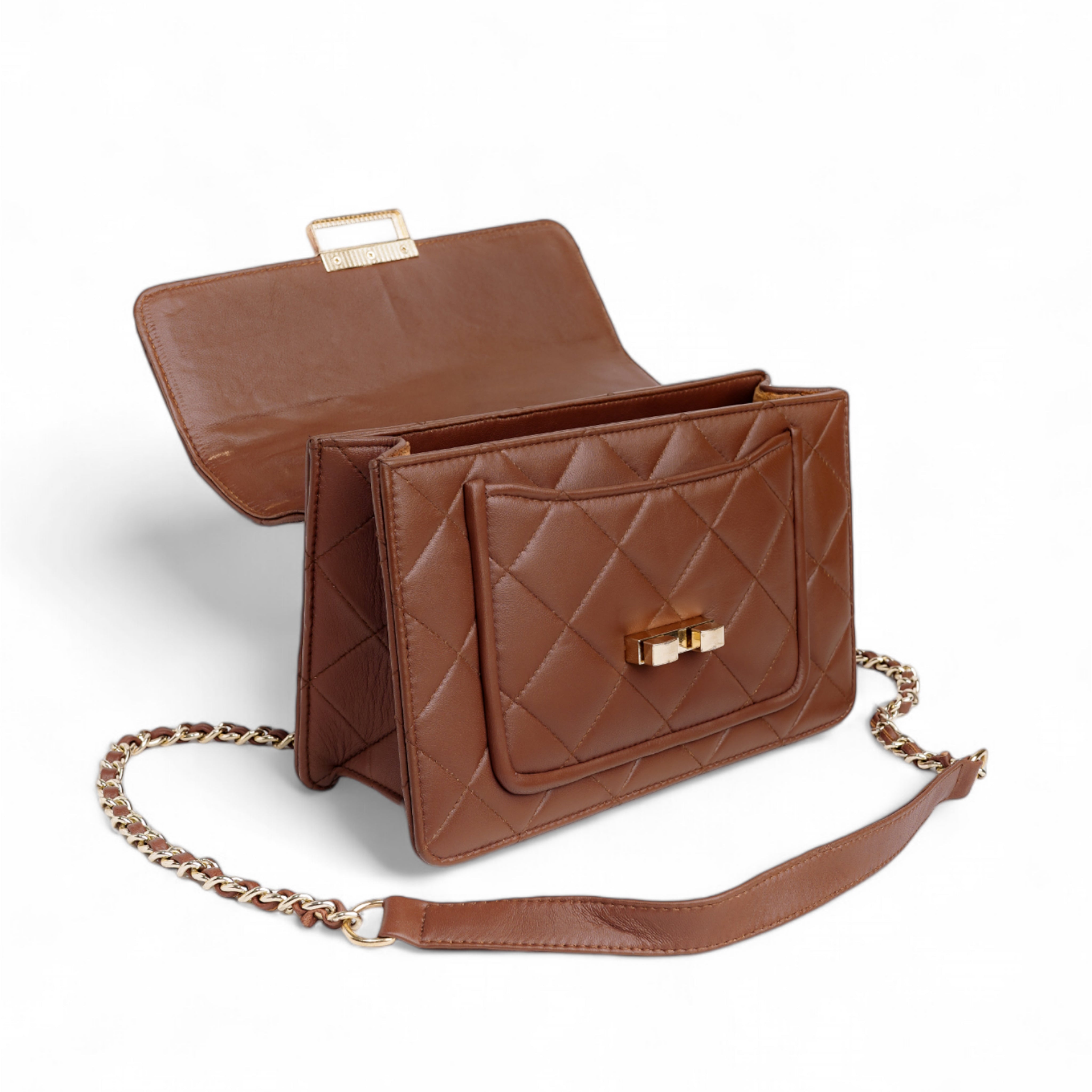 Flora Quilted Crossbody Leather Bag