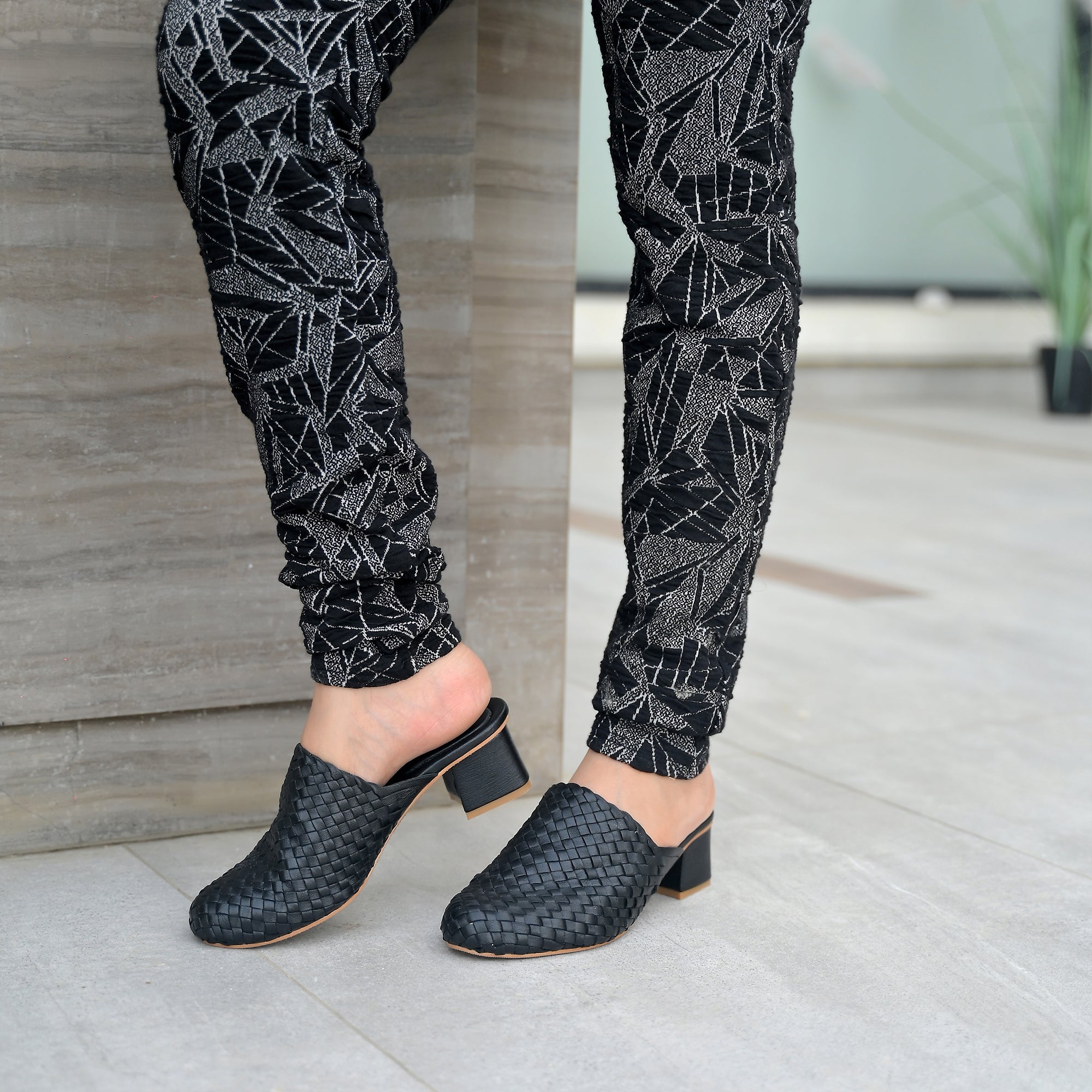 Tana Womens Handwoven Leather Heels