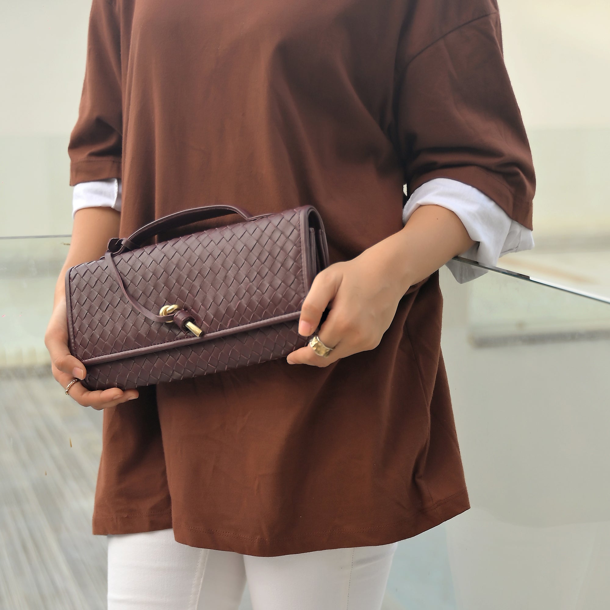 The Knot Handwoven Clutch