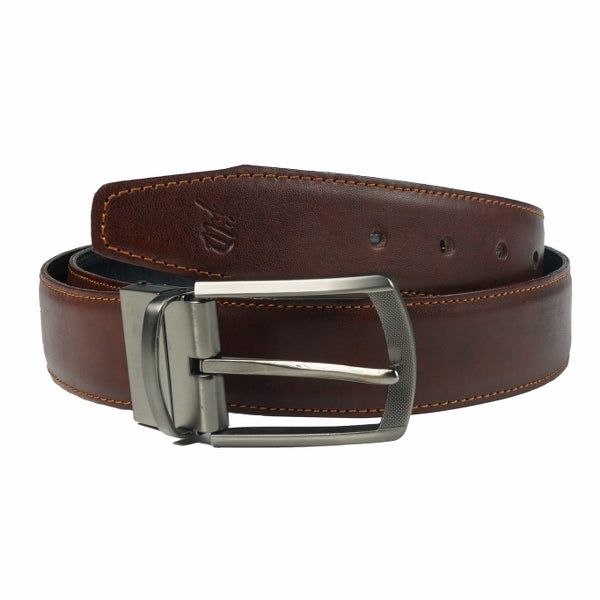 BLACK CHOCOLATE BROWN Double Sided Reversible Men's' Leather Belt