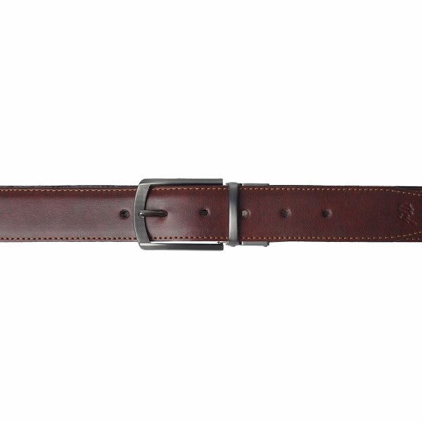 BLACK CHOCOLATE BROWN Double Sided Reversible Men's' Leather Belt