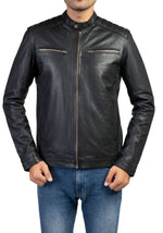 Load image into Gallery viewer, Café Race Style Mens Biker Jacket
