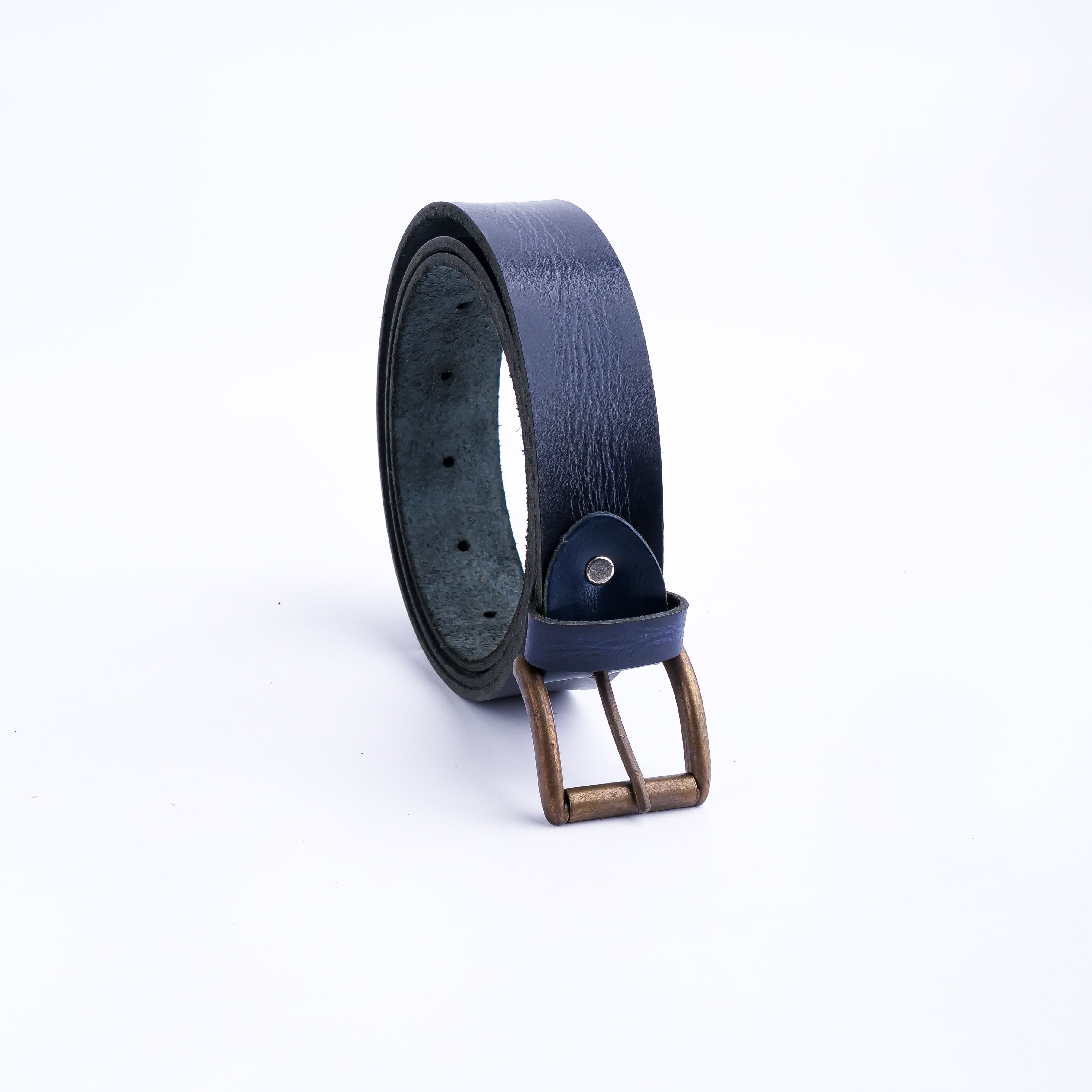 Rustic Leather Casual Jeans Belt For Men-Blue