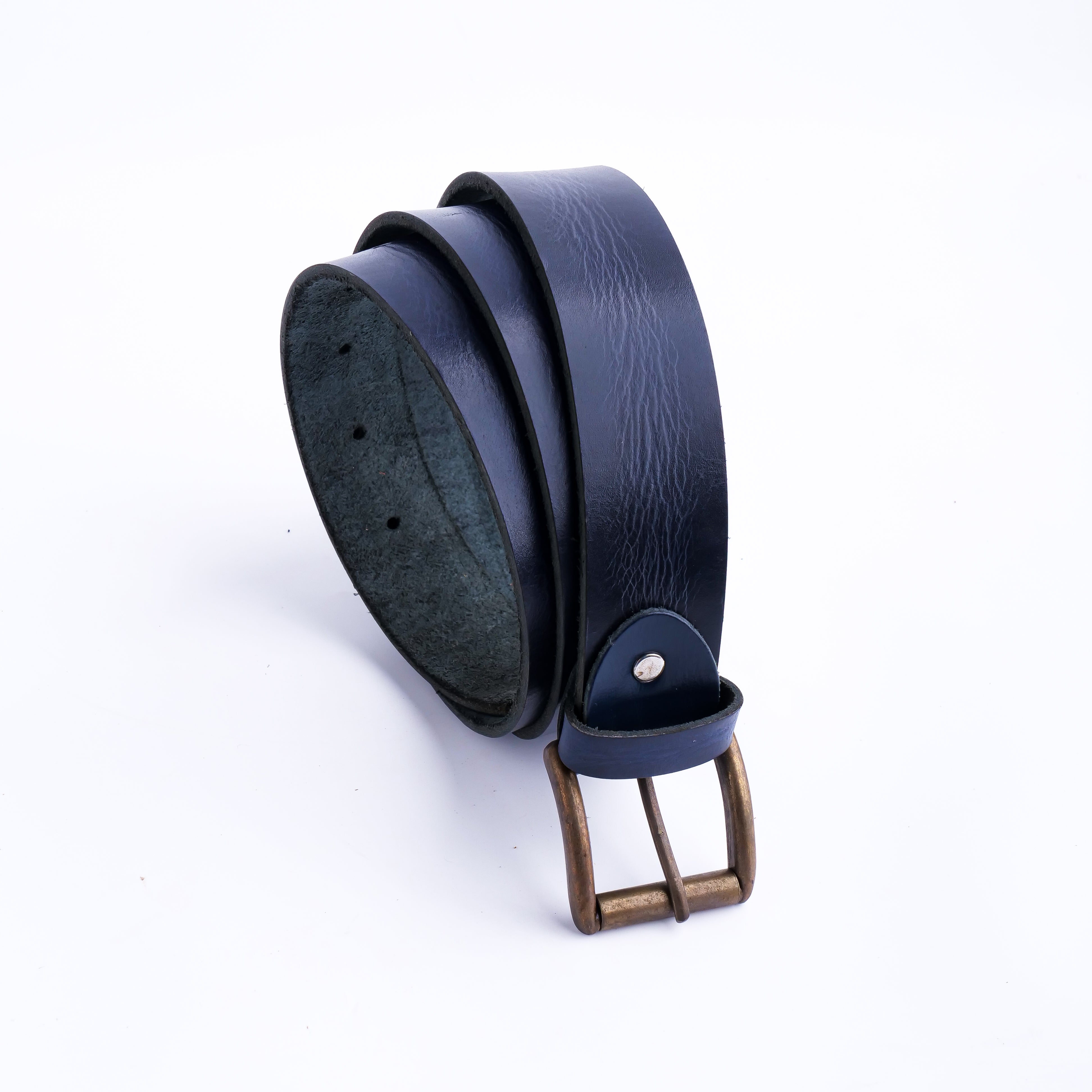 Rustic Leather Casual Jeans Belt For Men-Blue