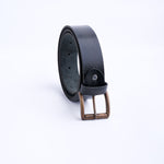 Load image into Gallery viewer, Rustic Leather Casual Jeans Belt For Men - Charcoal Black
