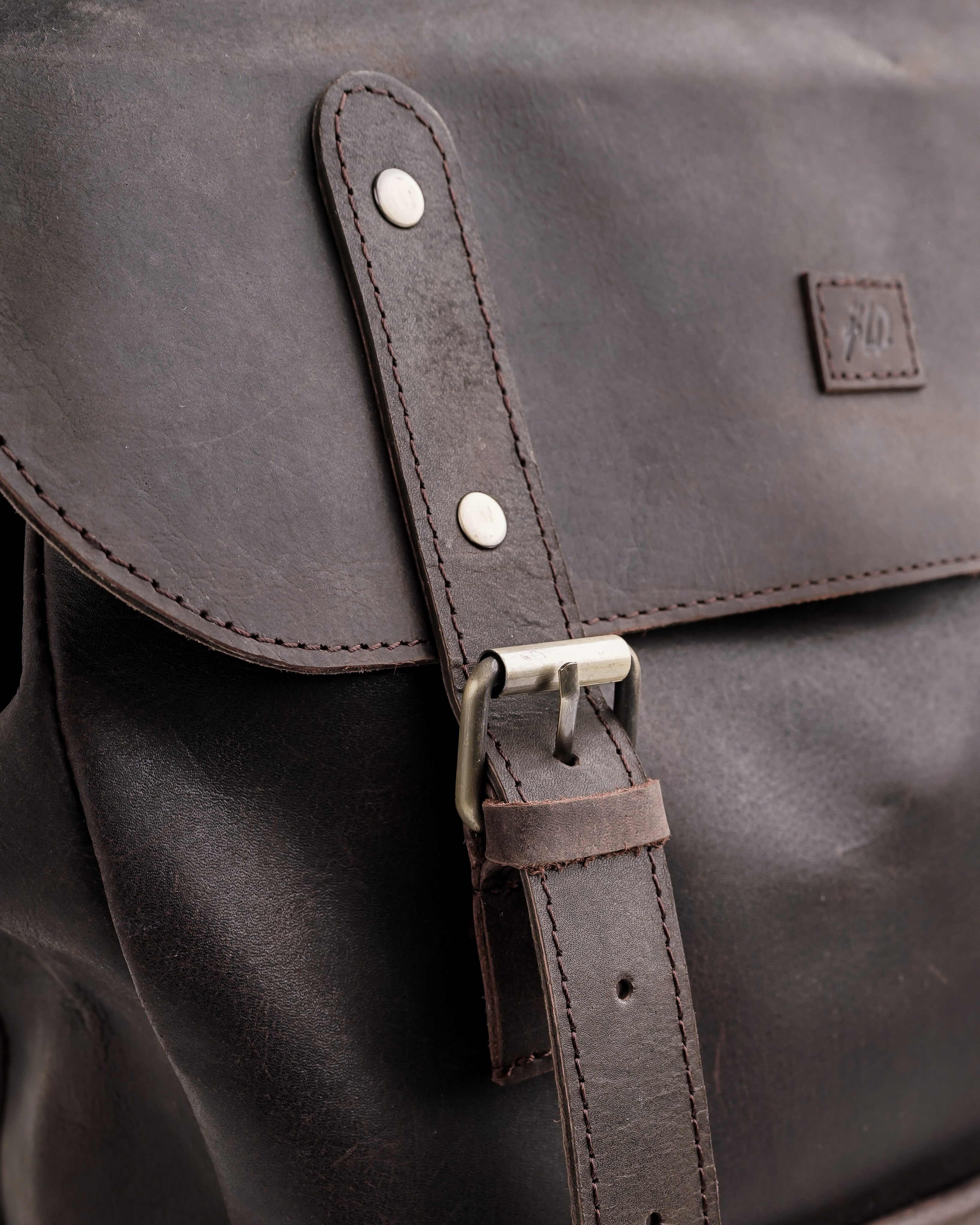 Nomad Vintage Leather Backpack - Dark Brown