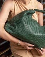 Load image into Gallery viewer, Handmade Woven Original Leather Bag-Green

