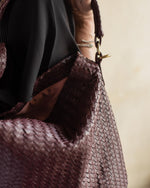 Load image into Gallery viewer, Handmade Woven  Original Leather Bag-Burgundy
