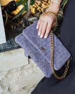 Load image into Gallery viewer, Woven Dreams Fold Over Cross Body Leather Clutch
