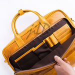 Load image into Gallery viewer, Everyday Companion Leather Laptop Bag - Camel Brown
