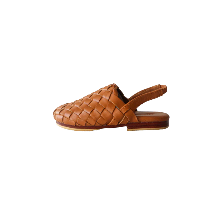 Handwoven Leather Mules For Kids