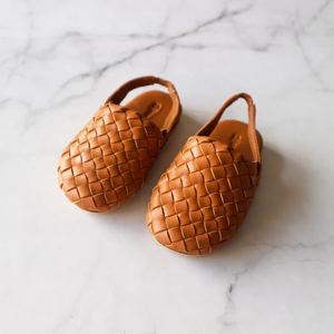 Handwoven Leather Mules For Kids