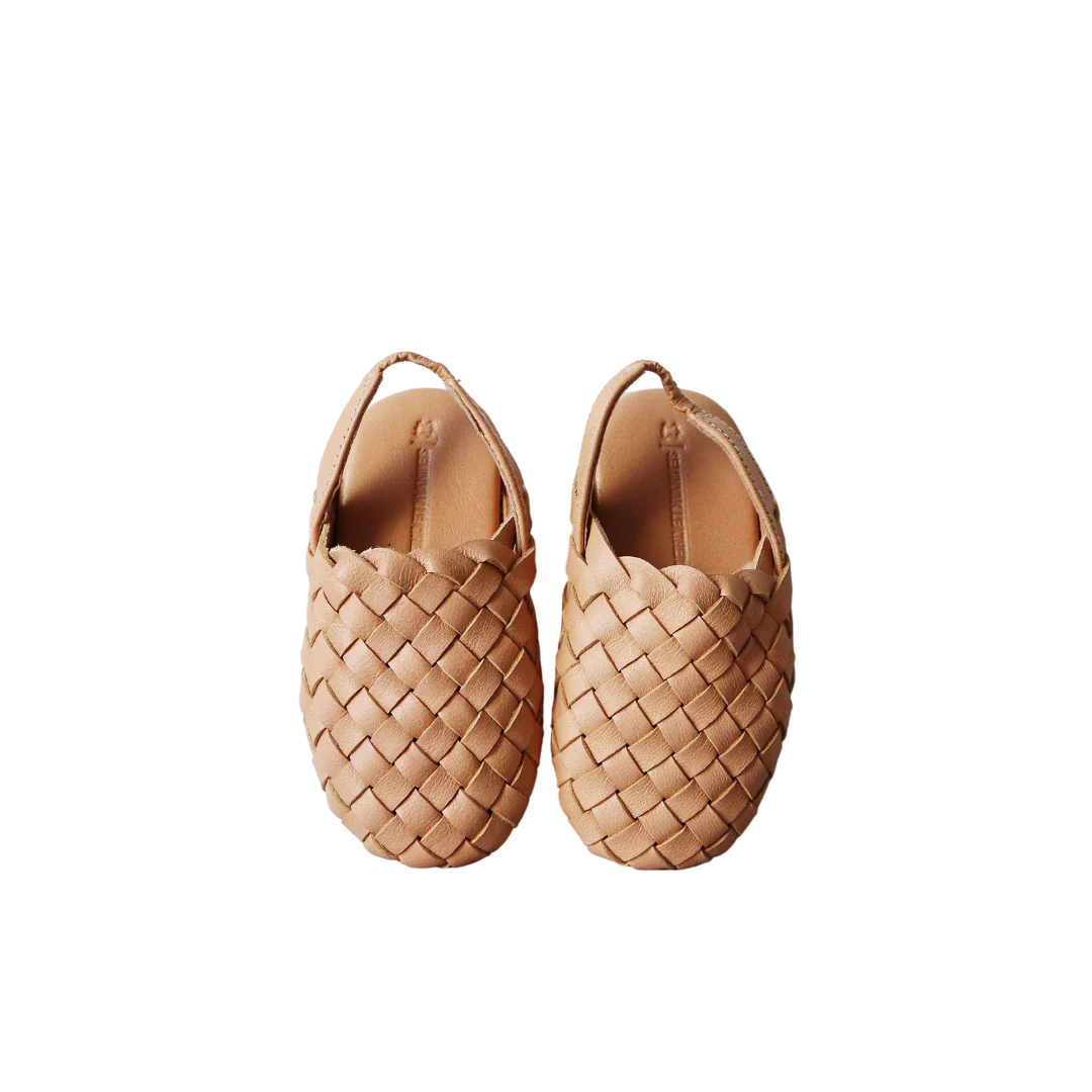 Handwoven Leather Mules For Kids