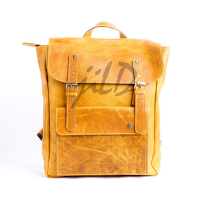 Nomad Vintage Leather Backpack - Camel Brown