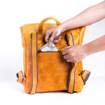 Load image into Gallery viewer, Nomad Vintage Leather Backpack - Camel Brown
