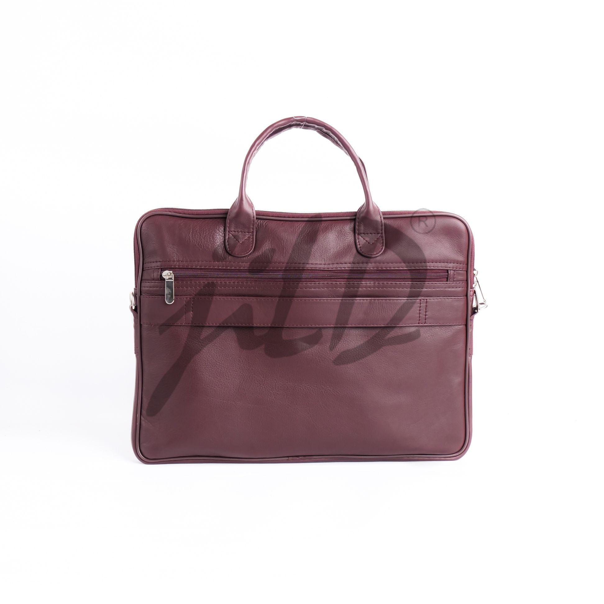 Parker Slim Leather Laptop Bag-Burgundy