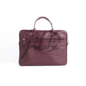 Parker Slim Leather Laptop Bag-Burgundy