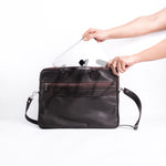 Load image into Gallery viewer, Parker Slim Leather Laptop Bag-Dark Brown
