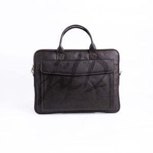 Parker Slim Leather Laptop Bag-Dark Brown