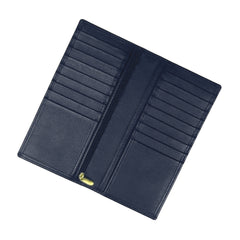 Executive Leather Long Wallet - Blue