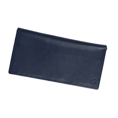 Executive Leather Long Wallet - Blue