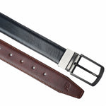 Load image into Gallery viewer, BLACK CHOCOLATE BROWN Double Sided Reversible Men&#39;s&#39; Leather Belt
