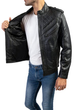 Load image into Gallery viewer, Charlie Mens Leather Jacket-Black
