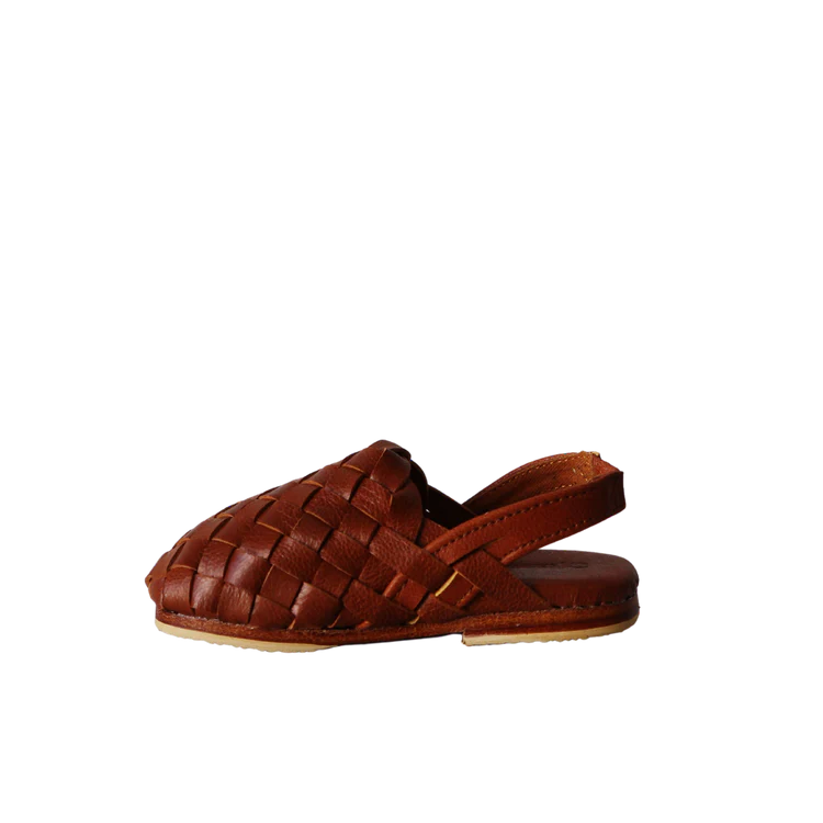 Handwoven Leather Mules For Kids