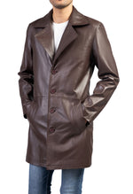 Load image into Gallery viewer, Jild Men&#39;s Classic Real Leather Trench Coat
