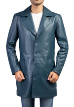 Load image into Gallery viewer, Jild Men&#39;s Classic Real Leather Trench Coat
